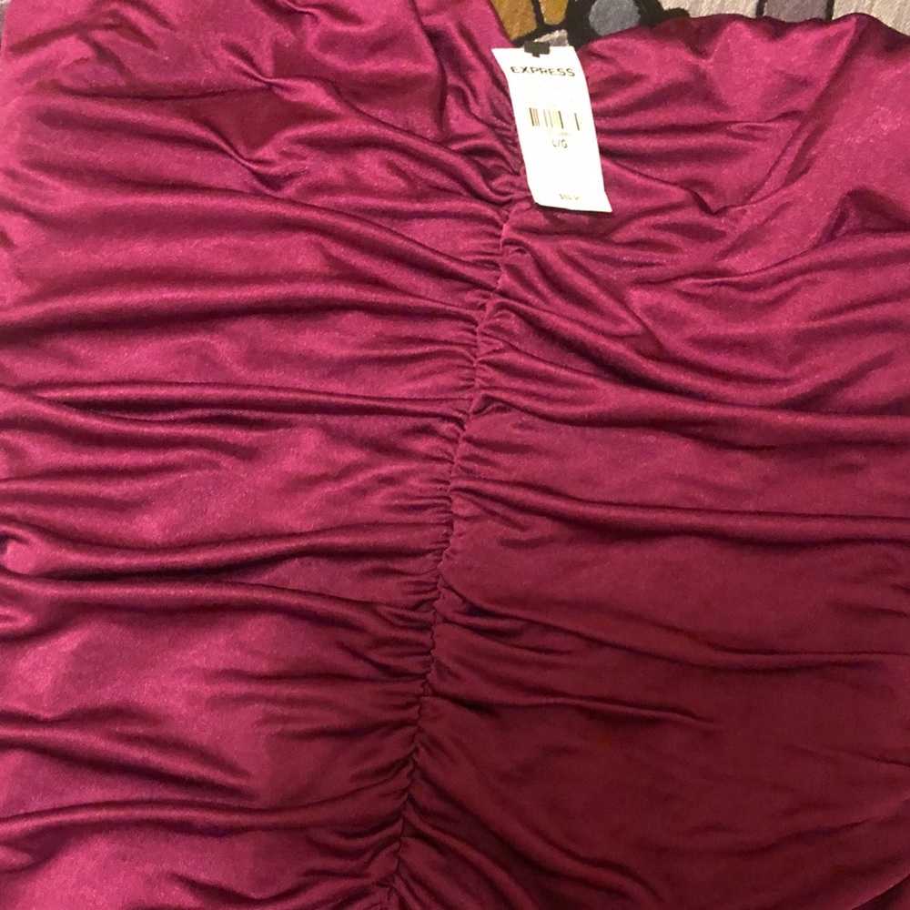 Express ruched strapless top